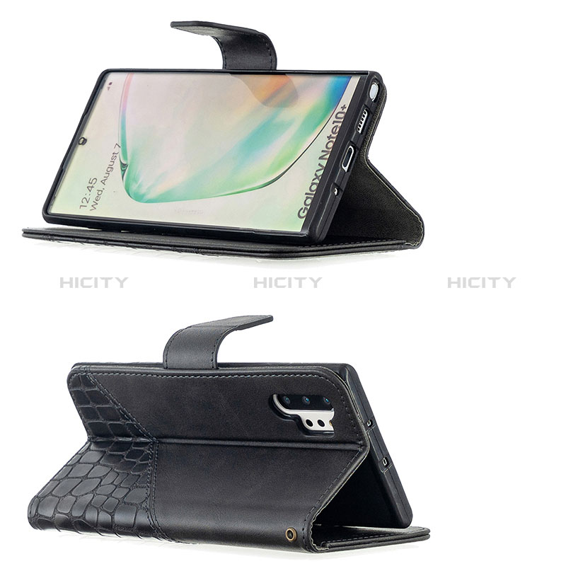 Funda de Cuero Cartera con Soporte Carcasa B03F para Samsung Galaxy Note 10 Plus 5G