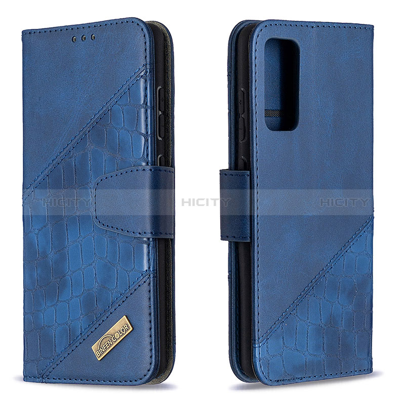 Funda de Cuero Cartera con Soporte Carcasa B03F para Samsung Galaxy S20 FE 4G Azul