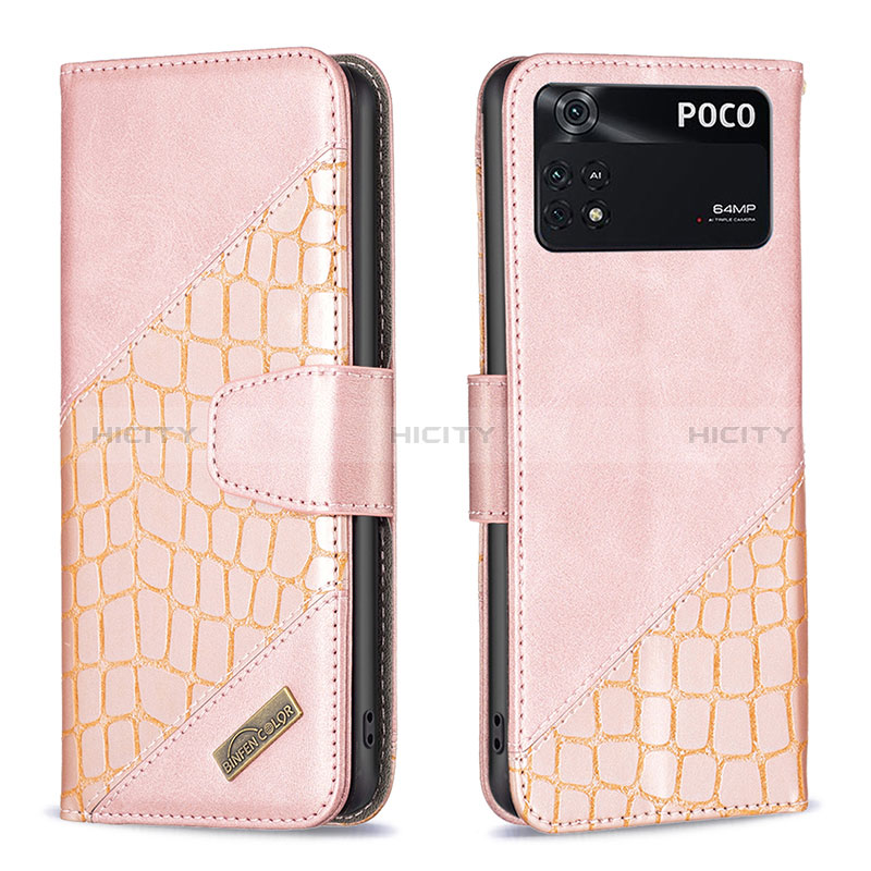 Funda de Cuero Cartera con Soporte Carcasa B03F para Xiaomi Poco M4 Pro 4G