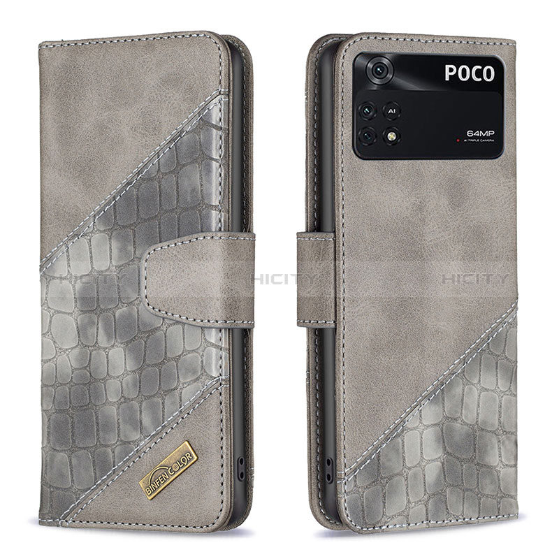 Funda de Cuero Cartera con Soporte Carcasa B03F para Xiaomi Poco M4 Pro 4G