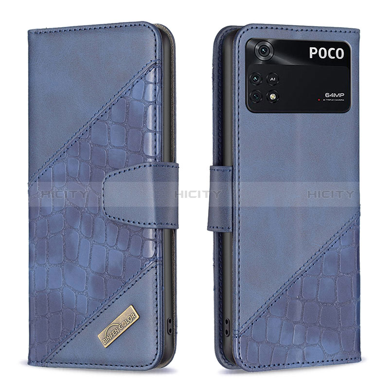 Funda de Cuero Cartera con Soporte Carcasa B03F para Xiaomi Poco M4 Pro 4G