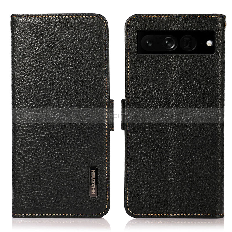 Funda de Cuero Cartera con Soporte Carcasa B03H para Google Pixel 7 Pro 5G Negro