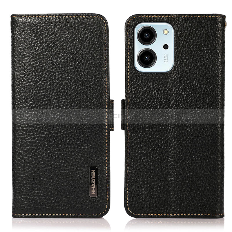 Funda de Cuero Cartera con Soporte Carcasa B03H para Huawei Honor 80 SE 5G Negro