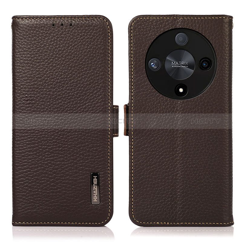 Funda de Cuero Cartera con Soporte Carcasa B03H para Huawei Honor Magic6 Lite 5G Marron