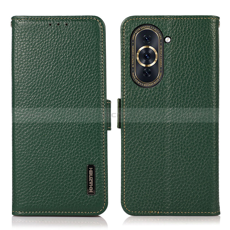 Funda de Cuero Cartera con Soporte Carcasa B03H para Huawei Nova 10 Pro Verde