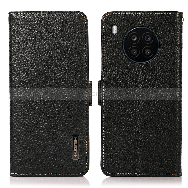 Funda de Cuero Cartera con Soporte Carcasa B03H para Huawei Nova 8i Negro