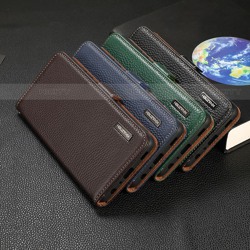 Funda de Cuero Cartera con Soporte Carcasa B03H para Motorola Moto E30