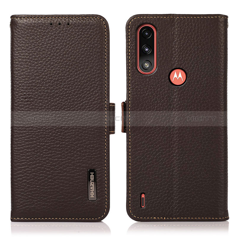 Funda de Cuero Cartera con Soporte Carcasa B03H para Motorola Moto E7 Power