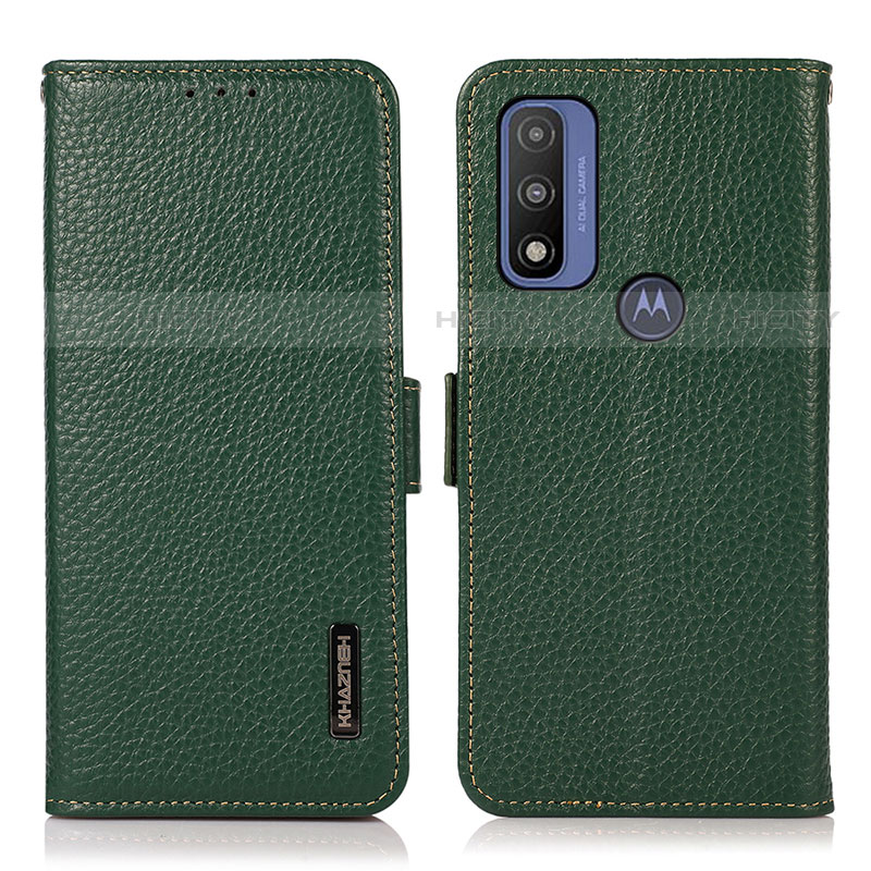 Funda de Cuero Cartera con Soporte Carcasa B03H para Motorola Moto G Pure