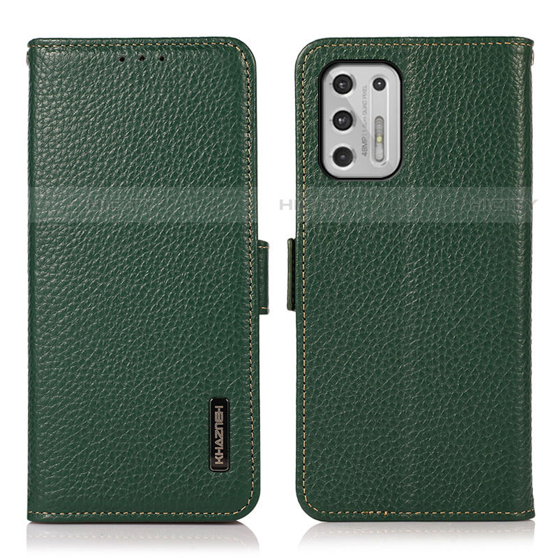 Funda de Cuero Cartera con Soporte Carcasa B03H para Motorola Moto G Stylus (2021) Verde