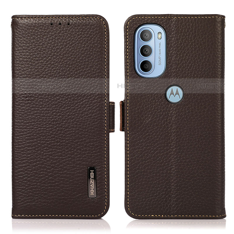 Funda de Cuero Cartera con Soporte Carcasa B03H para Motorola Moto G31