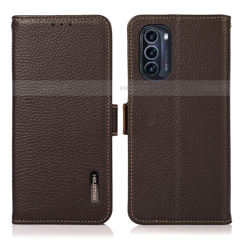 Funda de Cuero Cartera con Soporte Carcasa B03H para Motorola Moto G52j 5G Marron