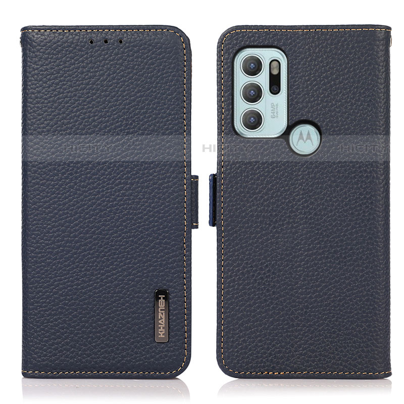 Funda de Cuero Cartera con Soporte Carcasa B03H para Motorola Moto G60s