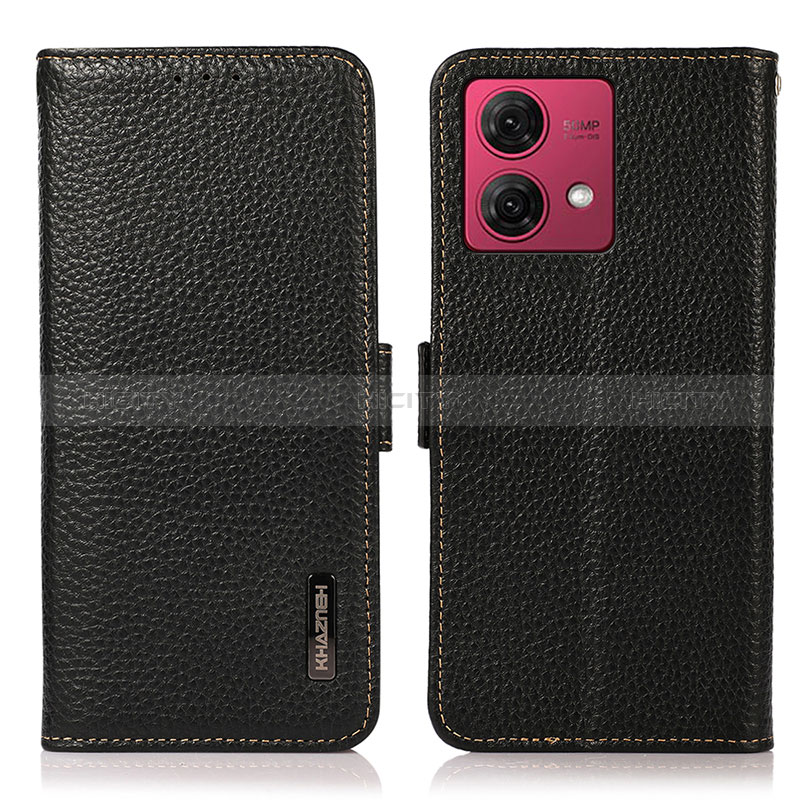 Funda de Cuero Cartera con Soporte Carcasa B03H para Motorola Moto G84 5G Negro