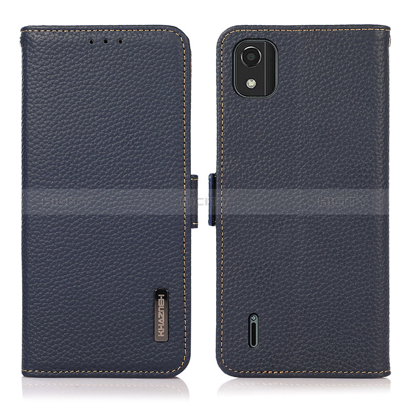 Funda de Cuero Cartera con Soporte Carcasa B03H para Nokia C2 2nd Edition Azul