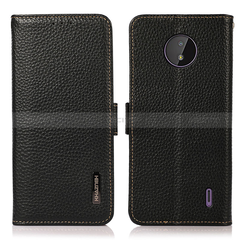 Funda de Cuero Cartera con Soporte Carcasa B03H para Nokia C20 Negro