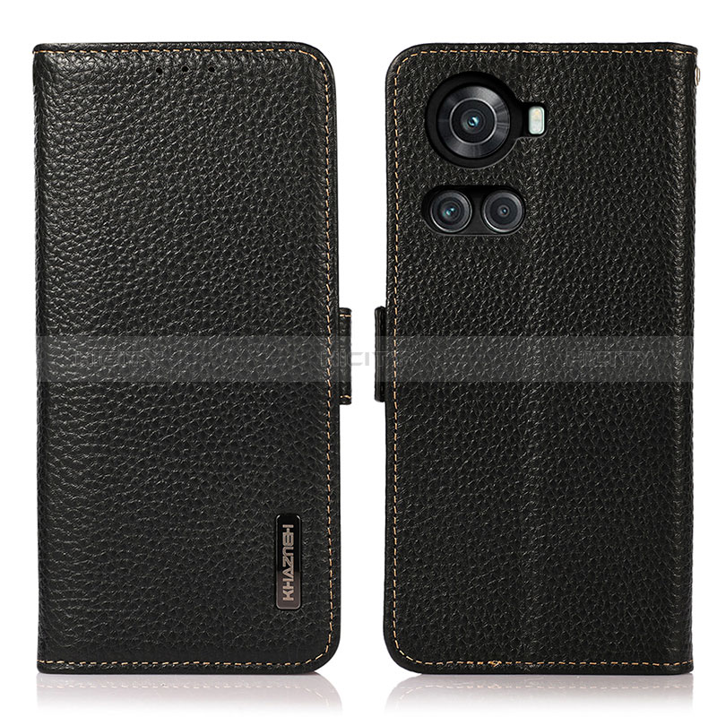 Funda de Cuero Cartera con Soporte Carcasa B03H para OnePlus 10R 5G Negro