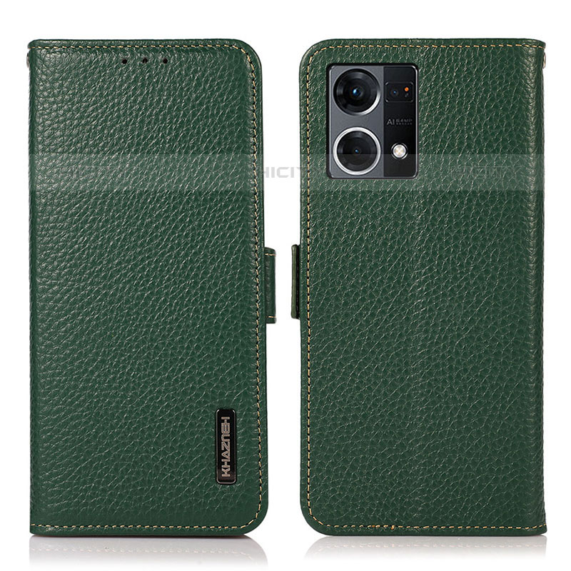 Funda de Cuero Cartera con Soporte Carcasa B03H para Oppo F21s Pro 4G Verde