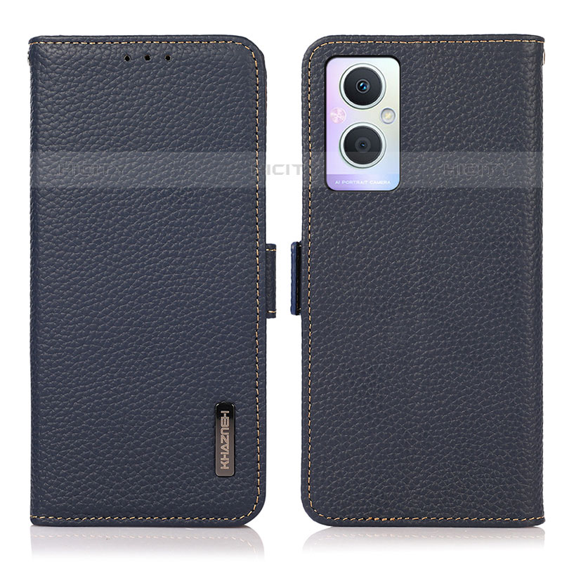 Funda de Cuero Cartera con Soporte Carcasa B03H para Oppo F21s Pro 5G Azul