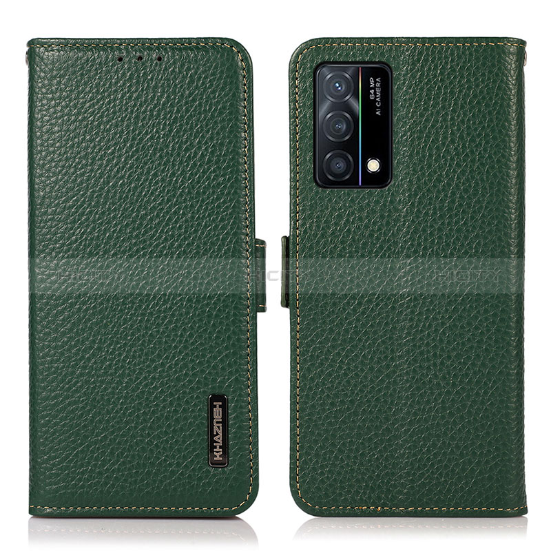 Funda de Cuero Cartera con Soporte Carcasa B03H para Oppo K9 5G Verde