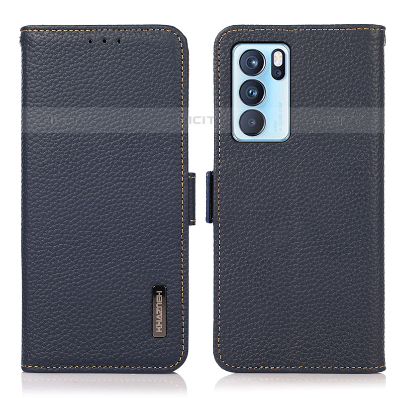 Funda de Cuero Cartera con Soporte Carcasa B03H para Oppo Reno6 Pro 5G India