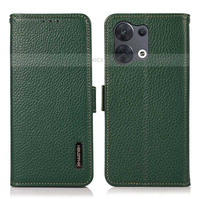 Funda de Cuero Cartera con Soporte Carcasa B03H para Oppo Reno8 5G Verde