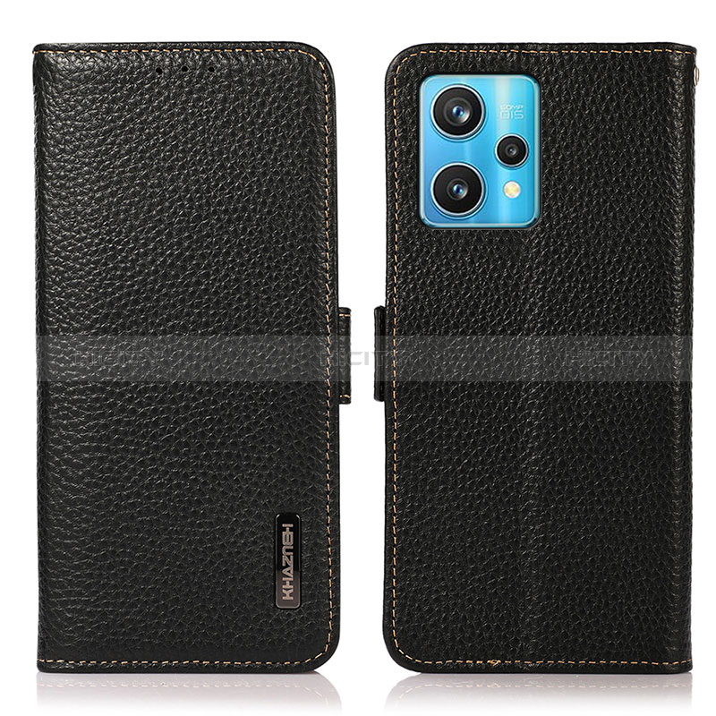 Funda de Cuero Cartera con Soporte Carcasa B03H para Realme 9 4G Negro