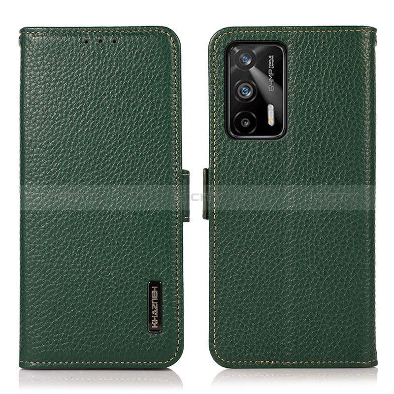 Funda de Cuero Cartera con Soporte Carcasa B03H para Realme GT 5G Verde