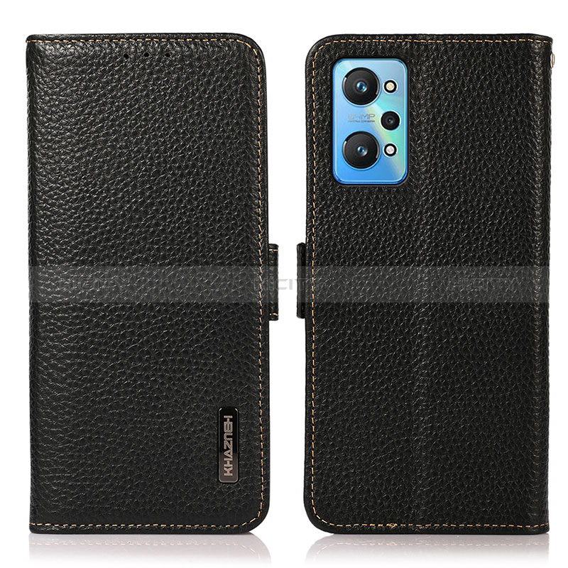 Funda de Cuero Cartera con Soporte Carcasa B03H para Realme GT2 5G Negro