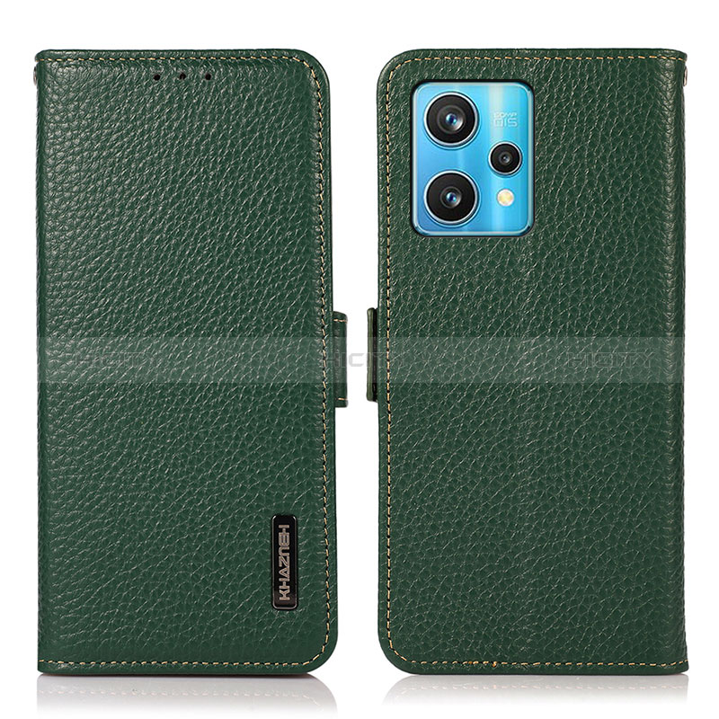 Funda de Cuero Cartera con Soporte Carcasa B03H para Realme Narzo 50 Pro 5G Verde