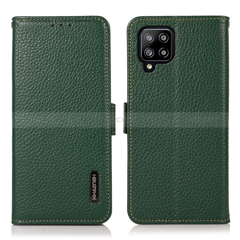 Funda de Cuero Cartera con Soporte Carcasa B03H para Samsung Galaxy A42 5G Verde