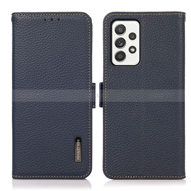 Funda de Cuero Cartera con Soporte Carcasa B03H para Samsung Galaxy A52s 5G Azul