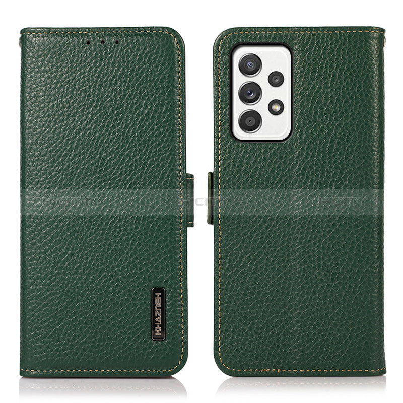 Funda de Cuero Cartera con Soporte Carcasa B03H para Samsung Galaxy A52s 5G Verde