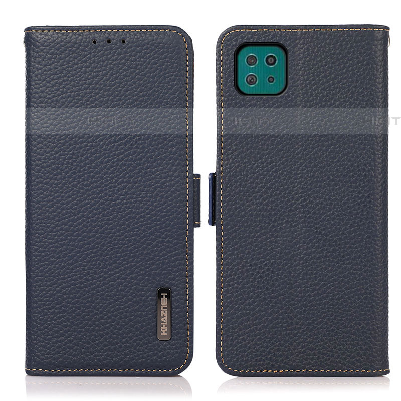 Funda de Cuero Cartera con Soporte Carcasa B03H para Samsung Galaxy F42 5G Azul