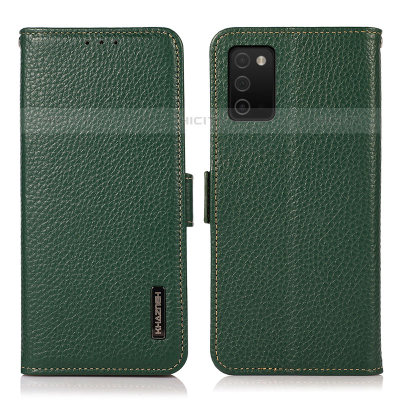 Funda de Cuero Cartera con Soporte Carcasa B03H para Samsung Galaxy M02s Verde