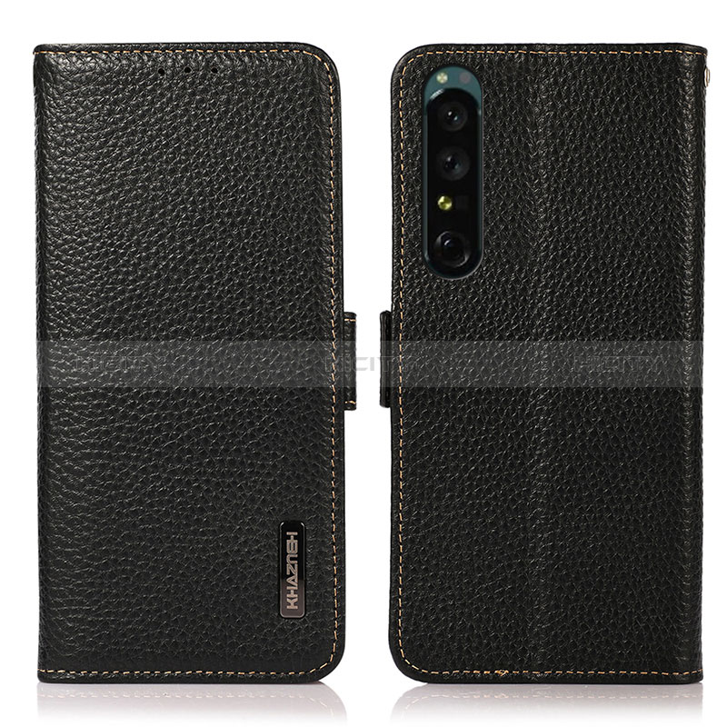 Funda de Cuero Cartera con Soporte Carcasa B03H para Sony Xperia 1 IV SO-51C Negro