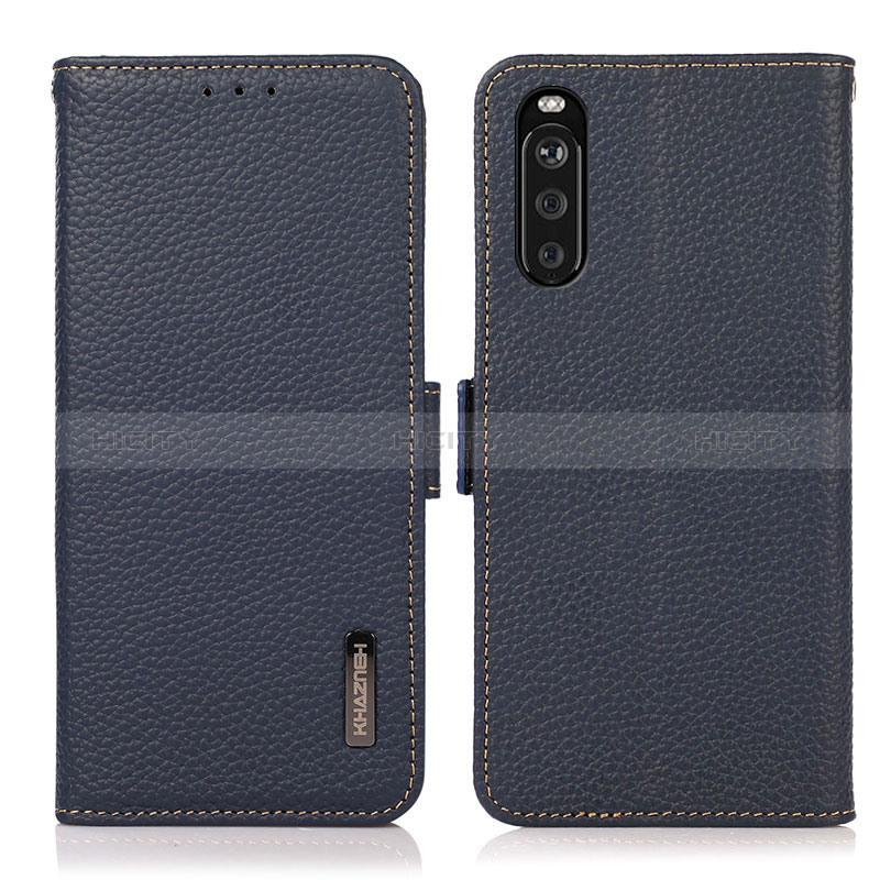 Funda de Cuero Cartera con Soporte Carcasa B03H para Sony Xperia 10 III Lite Azul