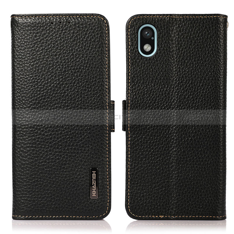 Funda de Cuero Cartera con Soporte Carcasa B03H para Sony Xperia Ace III Negro