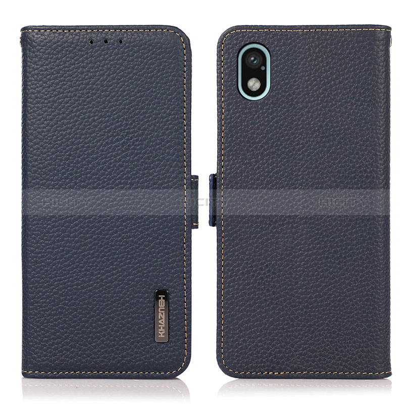 Funda de Cuero Cartera con Soporte Carcasa B03H para Sony Xperia Ace III SOG08 Azul