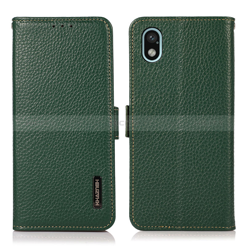 Funda de Cuero Cartera con Soporte Carcasa B03H para Sony Xperia Ace III SOG08 Verde