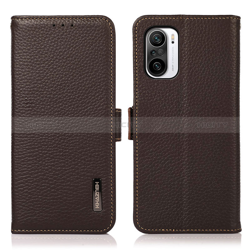 Funda de Cuero Cartera con Soporte Carcasa B03H para Xiaomi Mi 11i 5G Marron