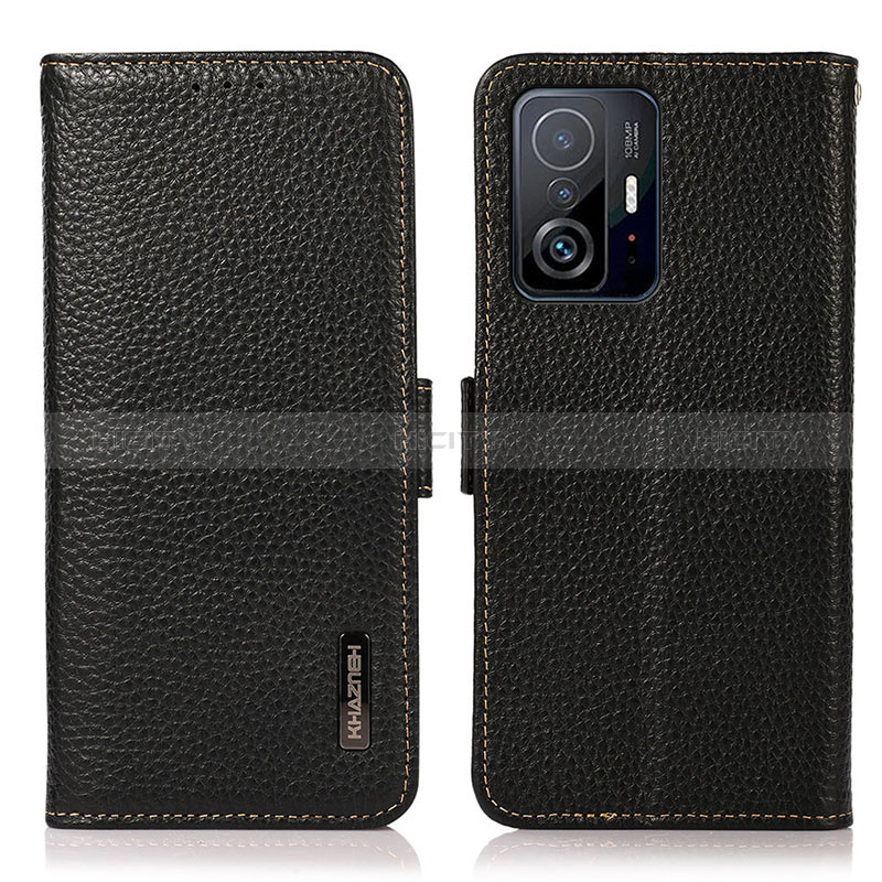 Funda de Cuero Cartera con Soporte Carcasa B03H para Xiaomi Mi 11T 5G Negro