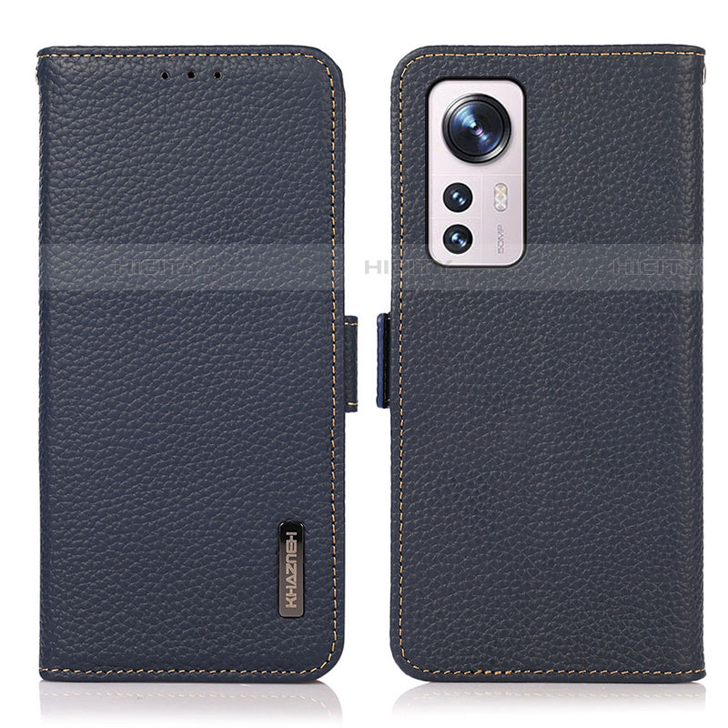 Funda de Cuero Cartera con Soporte Carcasa B03H para Xiaomi Mi 12S 5G Azul