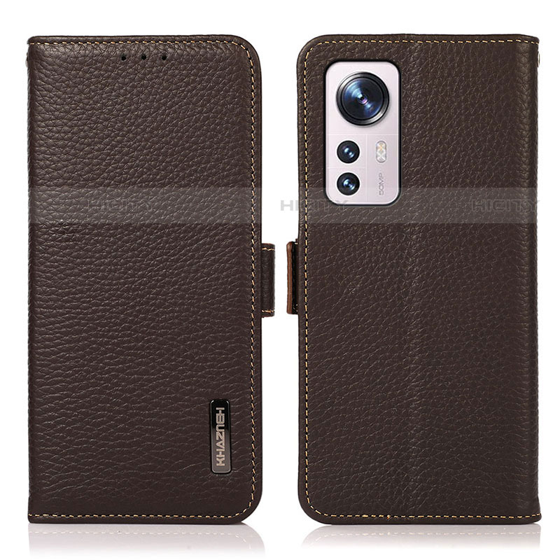 Funda de Cuero Cartera con Soporte Carcasa B03H para Xiaomi Mi 12S 5G Marron