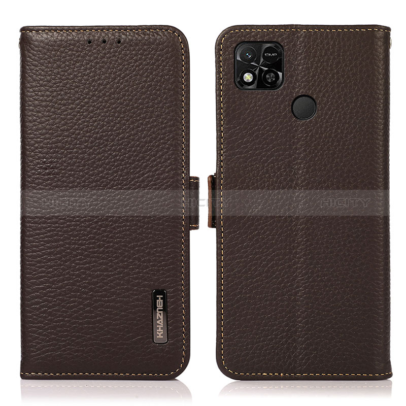 Funda de Cuero Cartera con Soporte Carcasa B03H para Xiaomi POCO C3 Marron