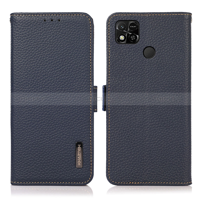 Funda de Cuero Cartera con Soporte Carcasa B03H para Xiaomi POCO C31 Azul