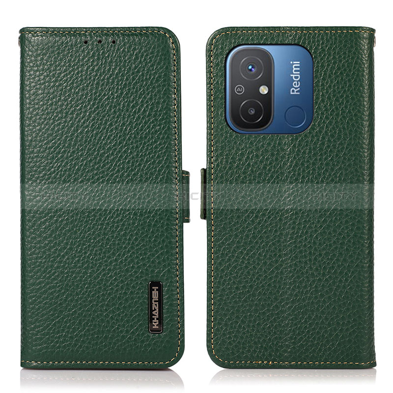 Funda de Cuero Cartera con Soporte Carcasa B03H para Xiaomi Redmi 12C 4G Verde