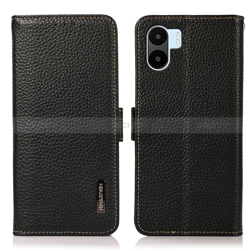 Funda de Cuero Cartera con Soporte Carcasa B03H para Xiaomi Redmi A2 Negro