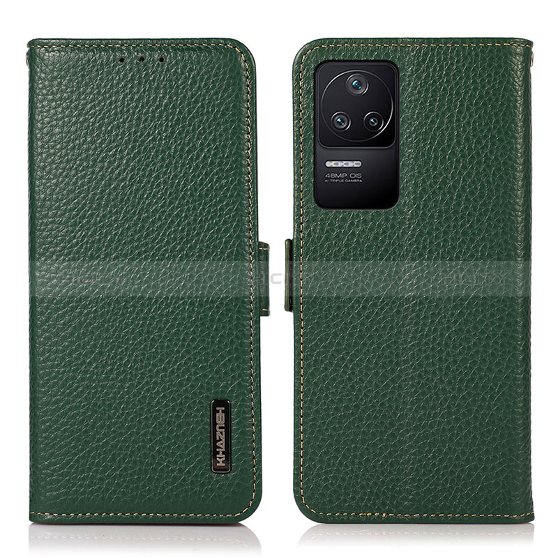 Funda de Cuero Cartera con Soporte Carcasa B03H para Xiaomi Redmi K40S 5G Verde