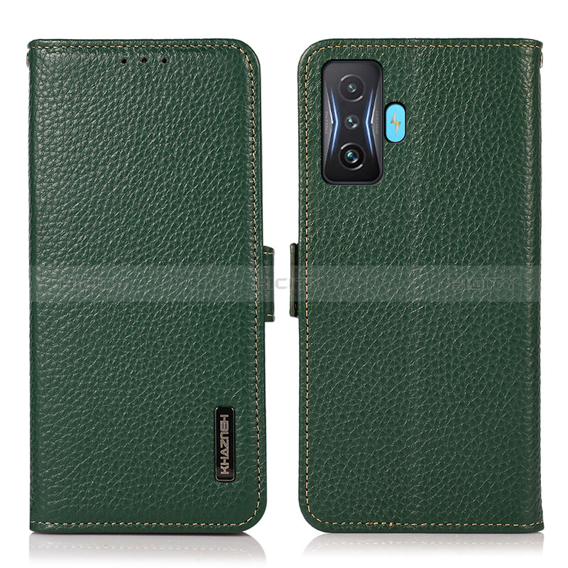 Funda de Cuero Cartera con Soporte Carcasa B03H para Xiaomi Redmi K50 Gaming 5G Verde